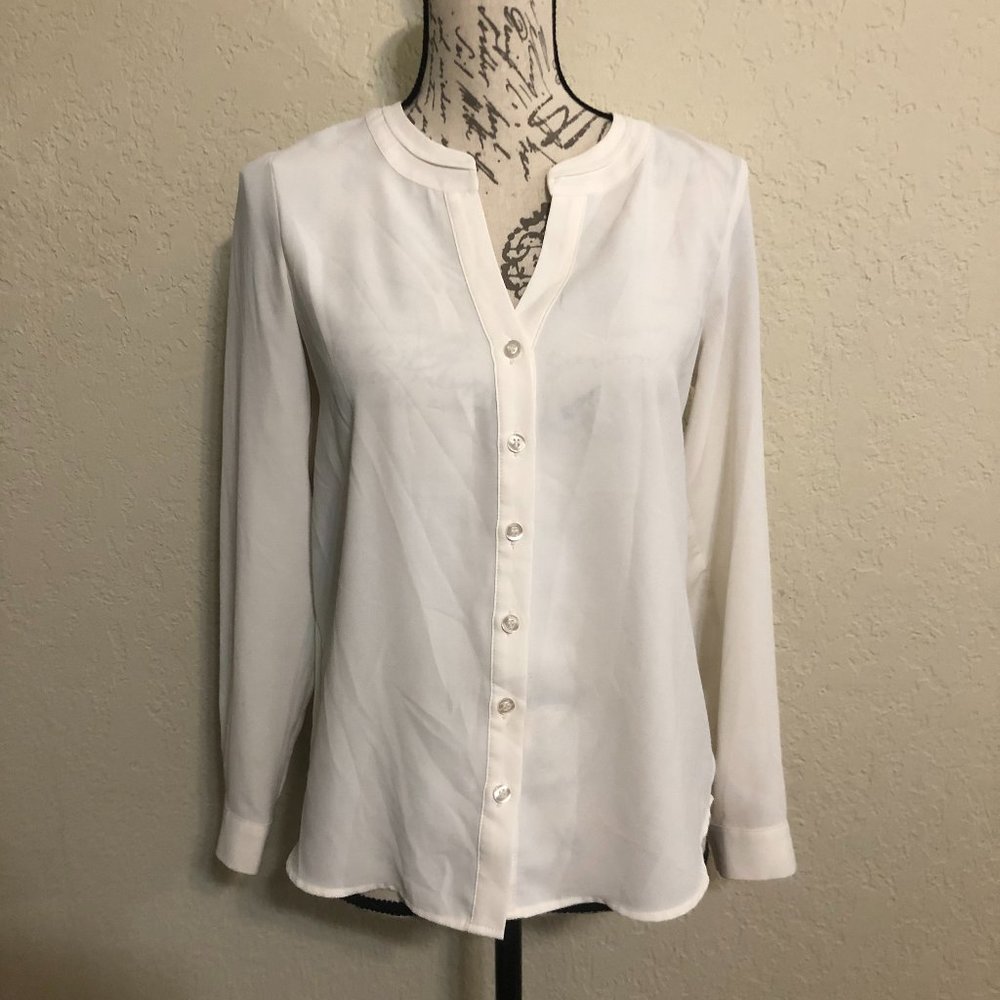 Ann Taylor LOFT White Blouse